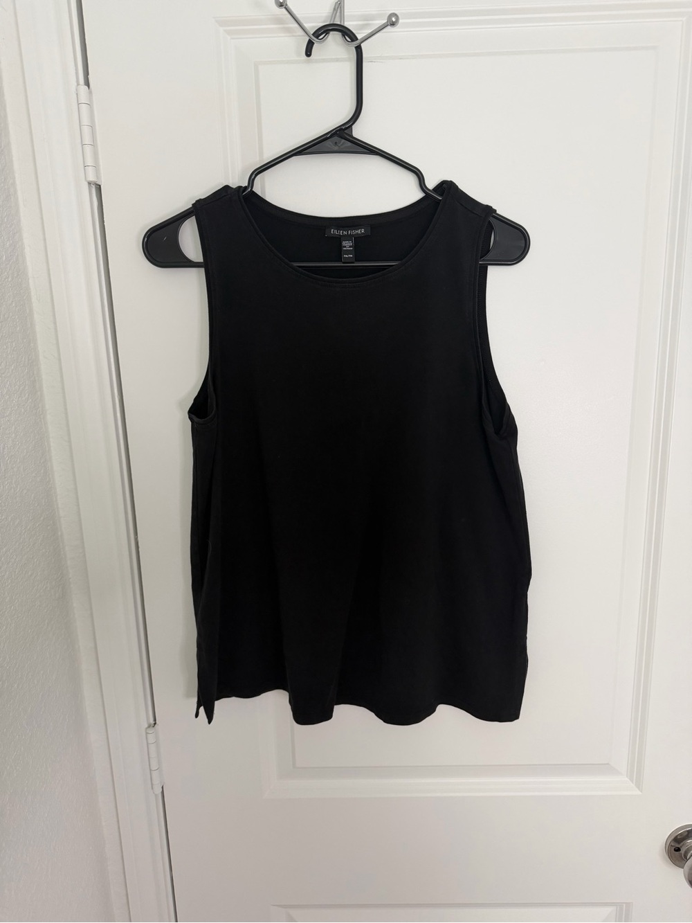 Eileen Fisher Black Sleeveless Crewneck Tank